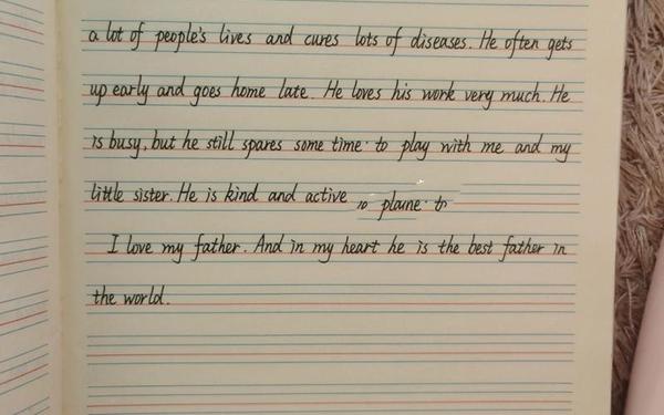 myfather、my father作文50字