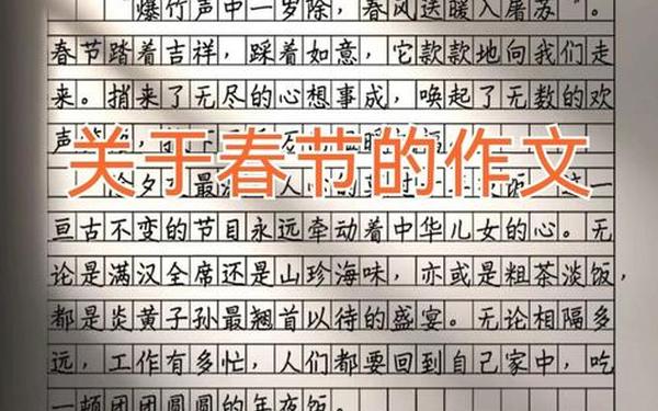 关于春节的作文450字左右 家乡的风俗春节450