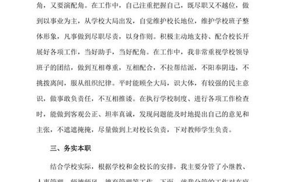 小学副校长述职报告,小学副校长个人履历
