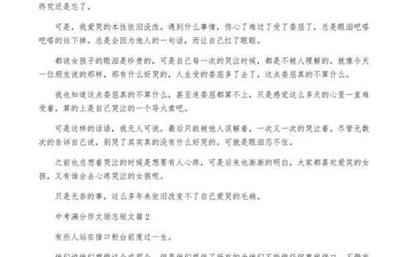 初三励志作文—冲刺中考的作文