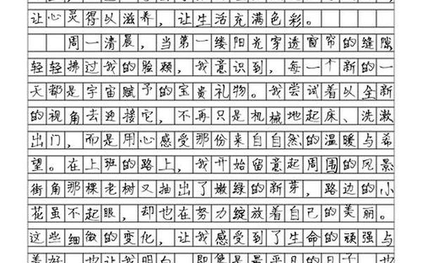 优秀周记范文-周记的范文