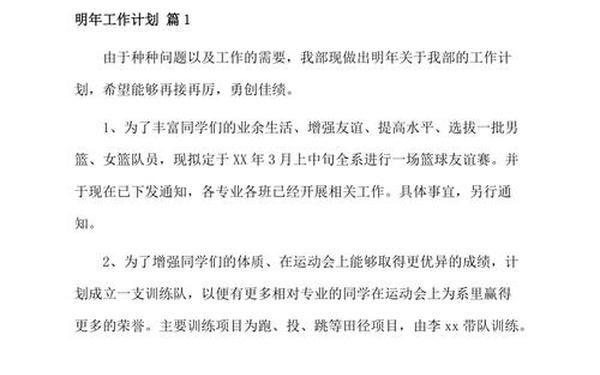 明年工作计划-你明年有什么计划