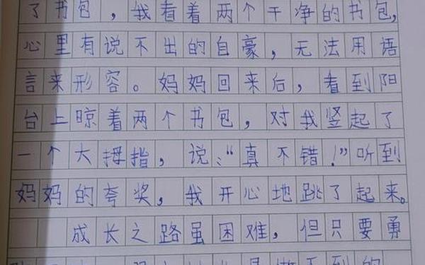 成长作文500字免费_作文《那一刻,我长大了》