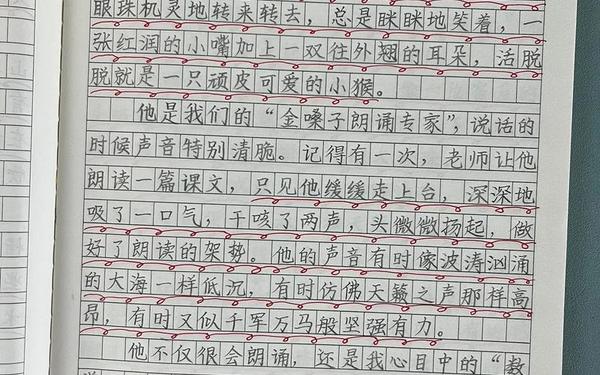 三年级优秀作文猜猜他是谁、三年级作文猜猜他是谁300字