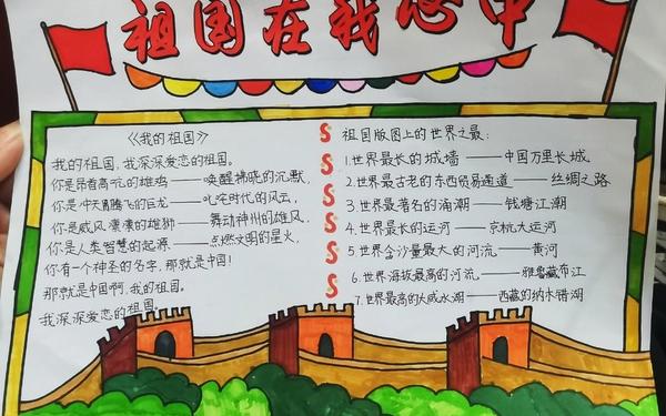 关于祖国的手抄报内容 祖国手抄报内容简短