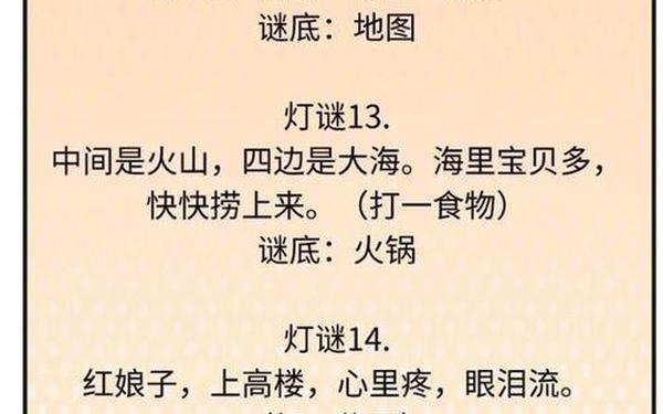 谜语大全100个答案;儿童灯谜大全和答案