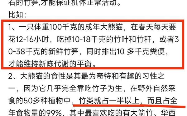 大熊猫的资料介绍三年级—大熊猫每天吃多少竹子