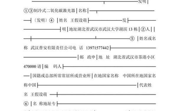 专利申请书;专利模板范文