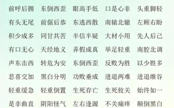 成语大全集、四字成语大全10000个