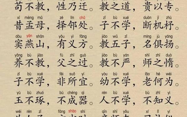 三字经完整版(《三字经》全文原文)