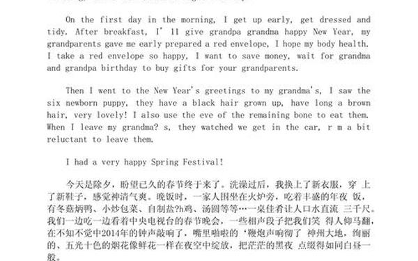 关于新年的英语作文-2025蛇年春节英语作文