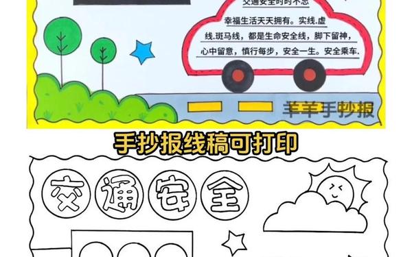 小学生安全手抄报简单,安全手抄报图片大全简单漂亮
