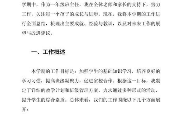 小学班主任工作小结—小学班主任总结 个人总结