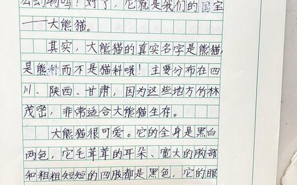 描写大熊猫的作文-三年级大熊猫作文