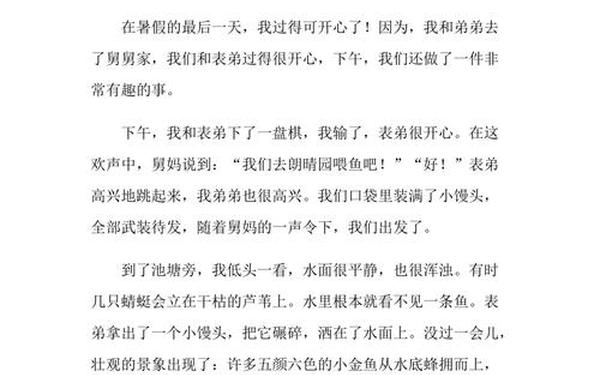 快乐的暑假作文300字—快乐暑假20个字