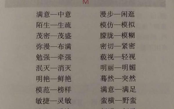 满意的近义词语-满意的替换词二年级