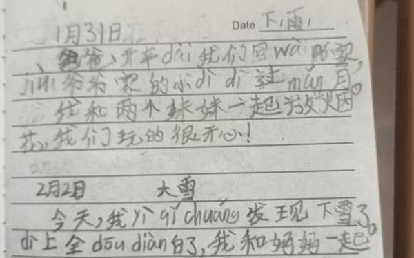 20字日记;一年级20字日记