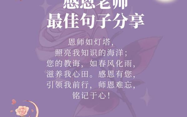 感谢老师的名言_感谢师恩的佳句