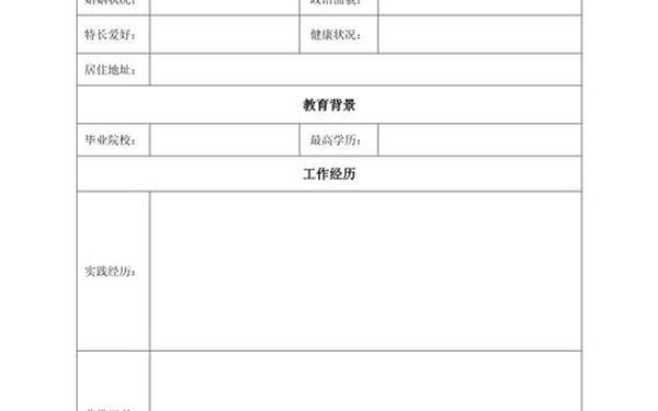 个人简历word模板文档—个人简历(电子版)