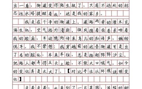 20年后的家乡五年级作文500字-9999999999亿字作文有吗