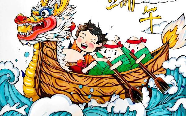 13年级端午节绘画简单、端午节绘画作品一等奖