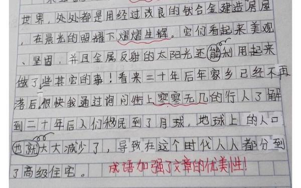 二十年后的家乡400字一等奖-二十年后的家乡400字作文