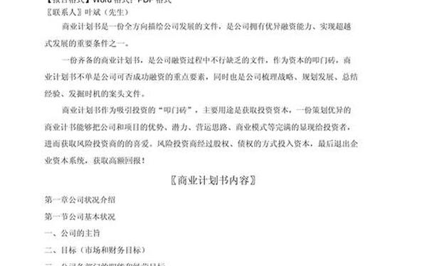 企业方案项目策划书怎么写_一个完整的项目策划书