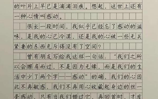 感动作文500字优秀作文-《感动》作文450字