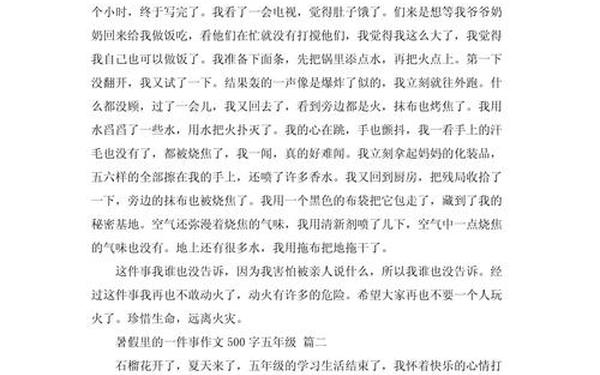 假期里愉快的一件事作文;一件愉快的事作文500字