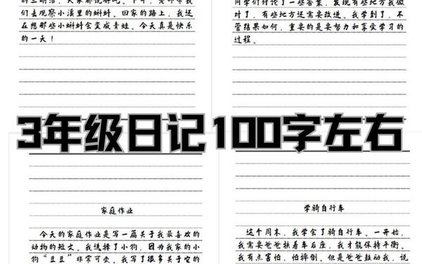 三年级写一篇日记_写一篇日记100字