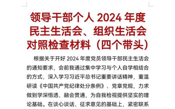 党员组织生活会发言-2025年民主生活个人检查