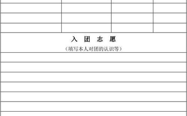 入团申请书模板_入团志愿书空白版打印