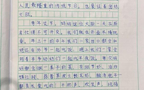 传统节日优秀作文300字-《春节》作文300字