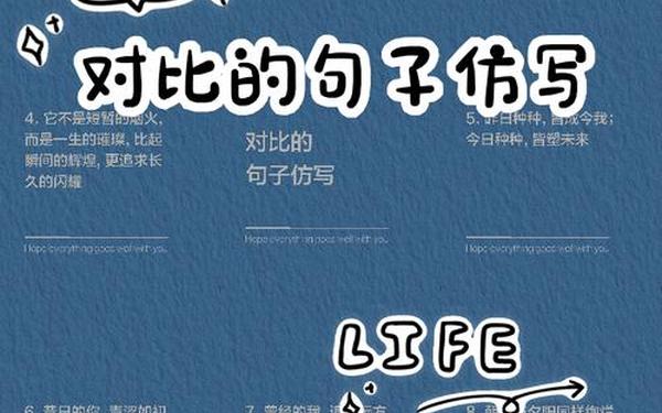 对比手法的句子—描写一个对比的句子