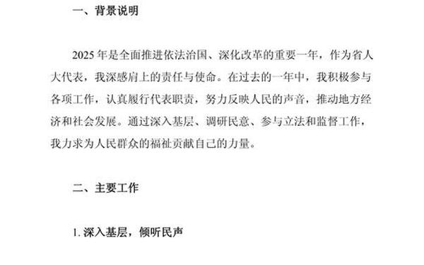 人大代表述职报告;人大履职报告