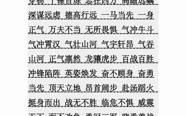 关于英雄的成语 人物形象有关词语哪4类