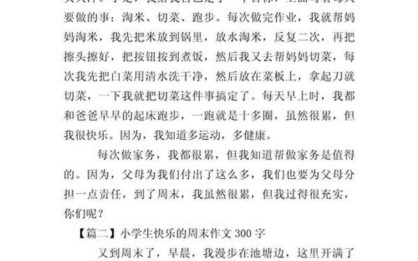 日记300字周末趣事 300字日记