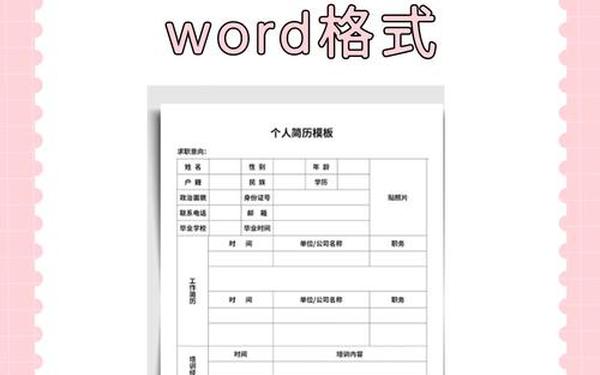 求职简历怎么写模板—简历模板word免费版