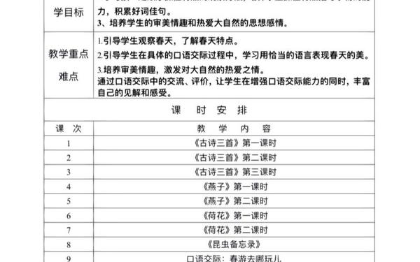 三年级下册语文教案(部编三年级下册全册备课)
