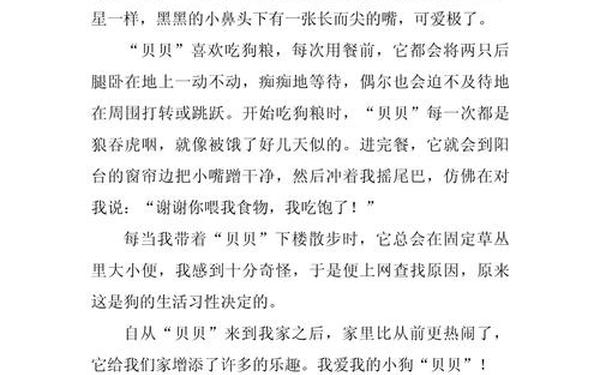 小狗作文400字(3年级小动物作文100)