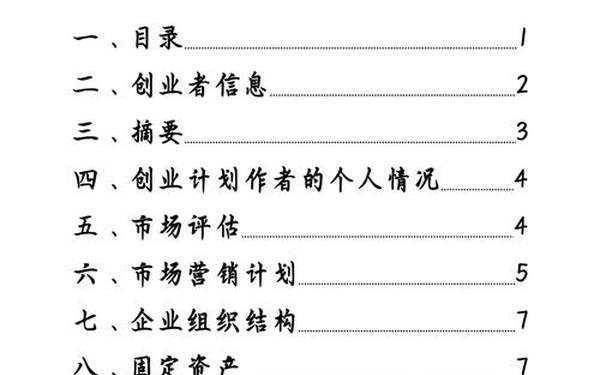 商业计划书word标准版,商业计划书word大学生