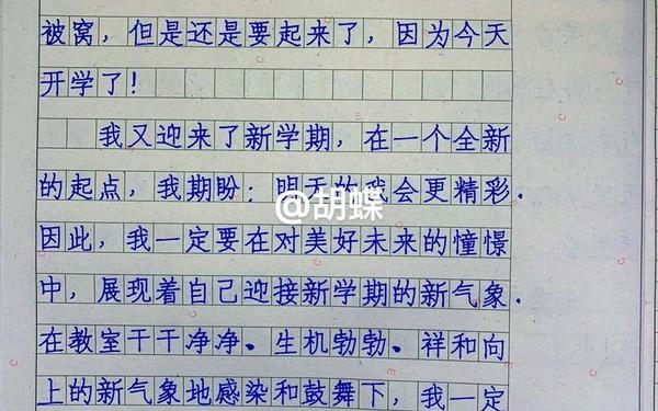 开学第一天的作文-小学生0分作文