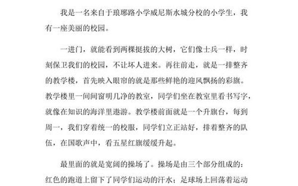 小学生作文我的学校,作文我们的学校300字三年级