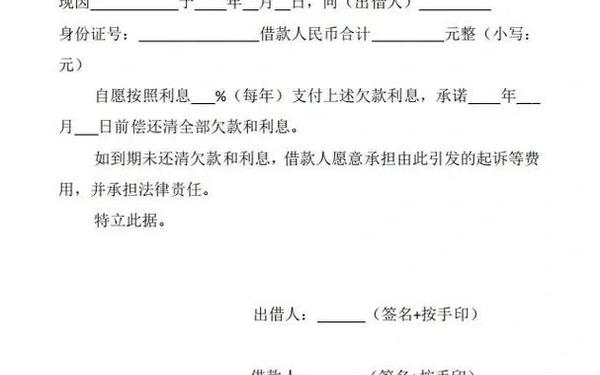借条正确写法,借条上最忌三个字