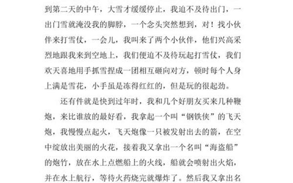 寒假趣事作文600字,《寒假趣事》600字