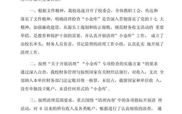 小金库自查报告 无小金库自查报告怎么写