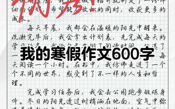 寒假生活作文600字左右—关于假期生活的作文600字初中生