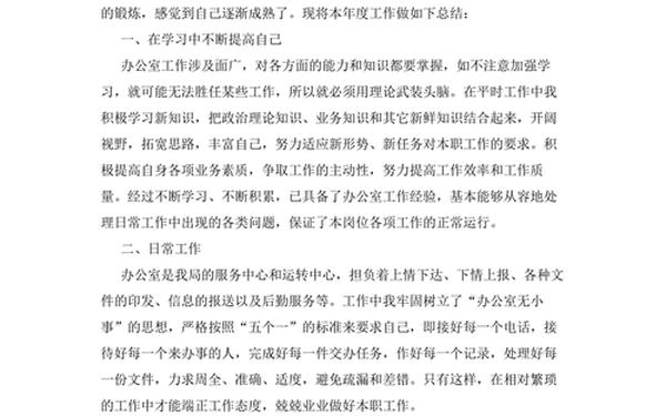 办公室年终总结、办公室工作总结个人