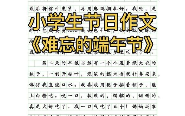 端午节的作文300字左右(端午节的由来解释优秀作文350字)