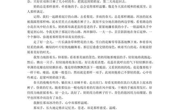 亲情的记叙文—初中亲情作文600字